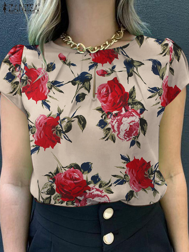 Romper Floral Print - ZANZEA Summer Bohemian Short Sleeve Floral