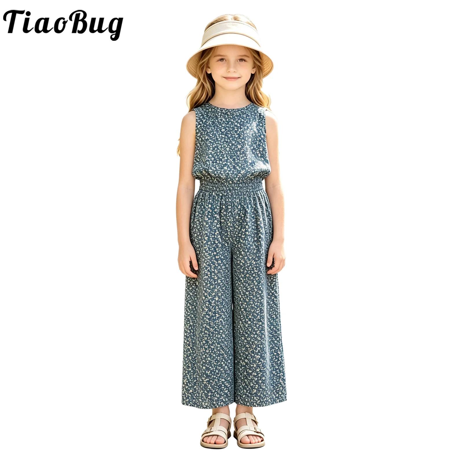 Romper Floral Print - Kids Girls Fashion Floral Jumpsuit Summer