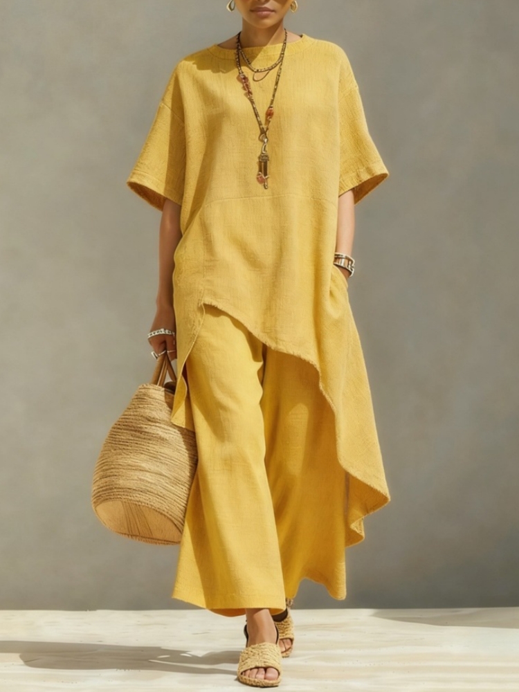 Women Cotton Linen Pant Sets 2 - Linen Pant Wide ulasan dan harga