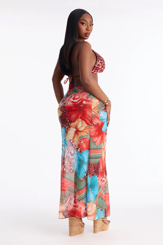 Women Plus Size Summer Boho Fl - Maxi Dress Halter ulasan dan harga