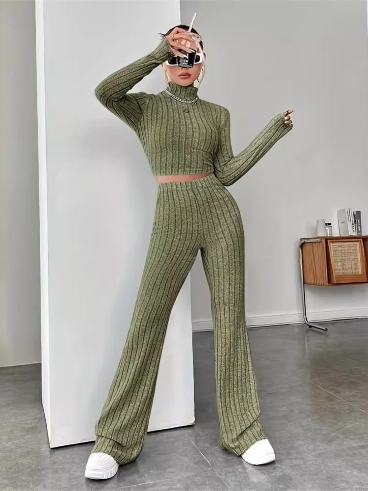 Women's Matching Knitted 2 Pie - Crop Top Crochet ulasan dan harga
