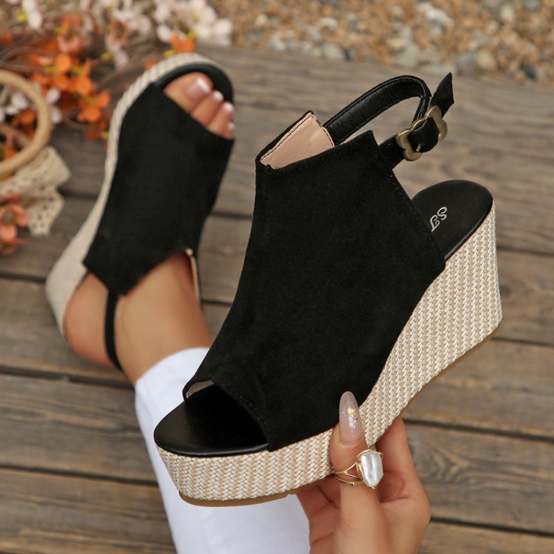 Women Sandals Summer Wedge Pla - Wedge Espadrille Women ulasan dan harga