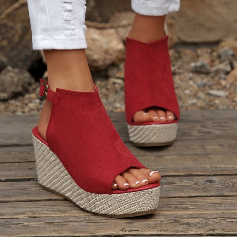 Women Sandals Summer Wedge Pla - Wedge Espadrille Women ulasan dan harga