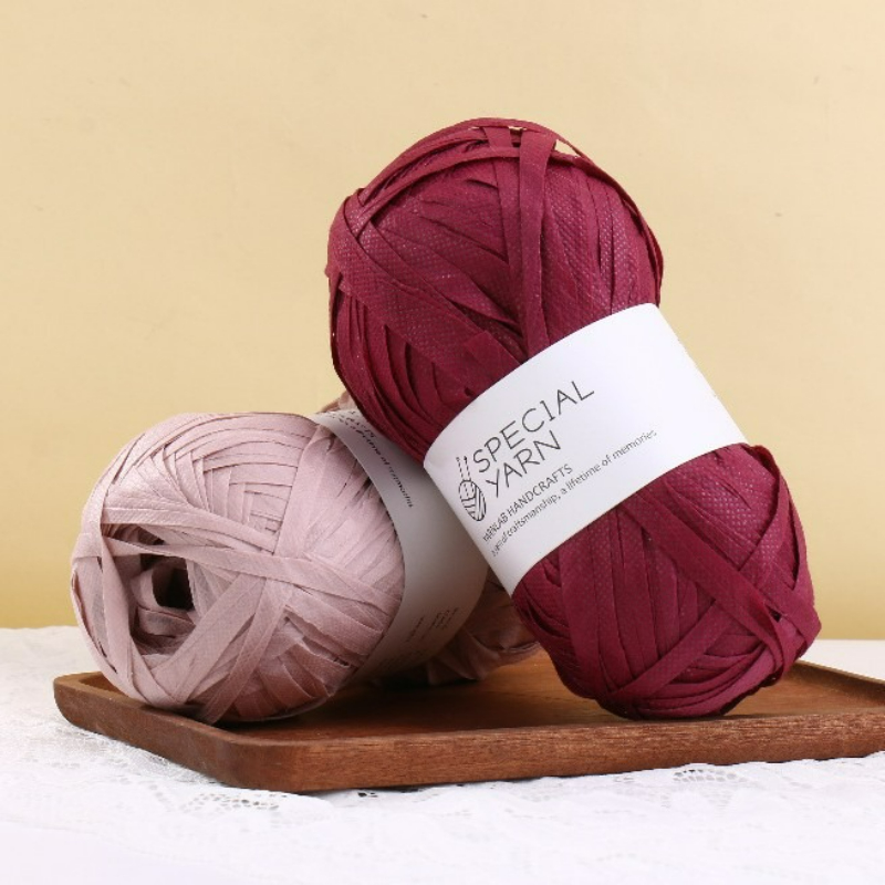 100g/pcs Raffia Flat Yarn for  - Crochet Bag Raffia ulasan dan harga