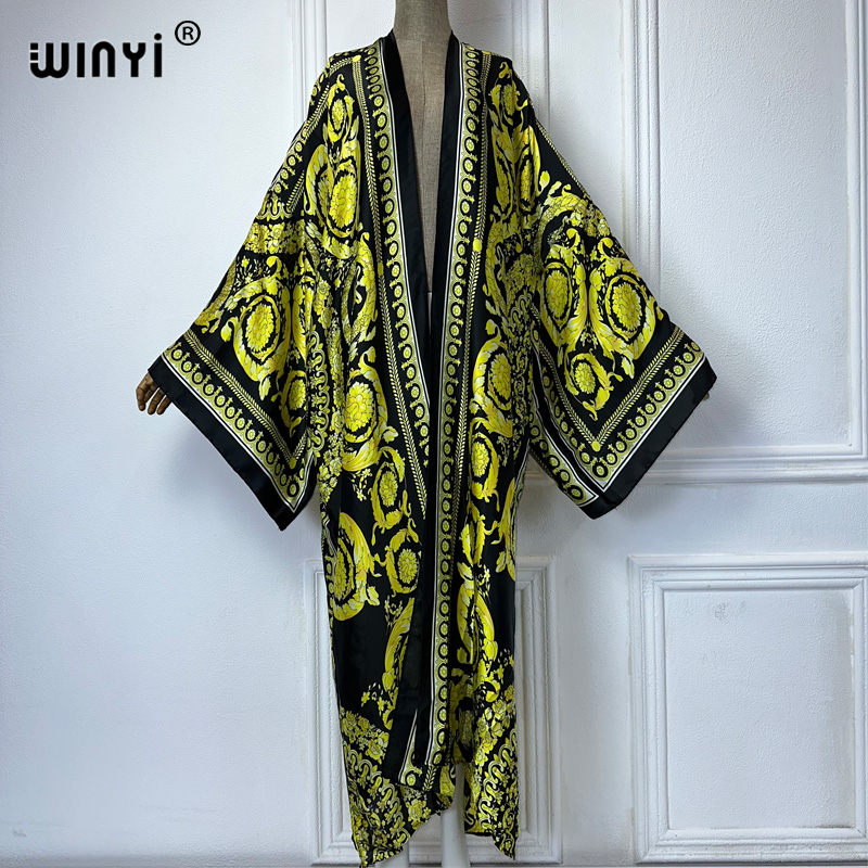 WINYI Africa boho print Kimono - Cover Up Kaftan ulasan dan harga
