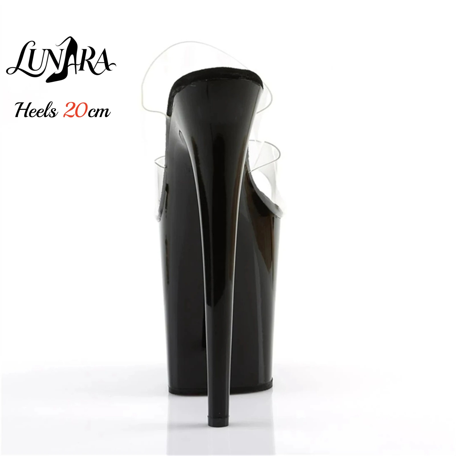 20cm Clear PVC Strappy Ultra H - Sandal Strappy Heeled ulasan dan harga