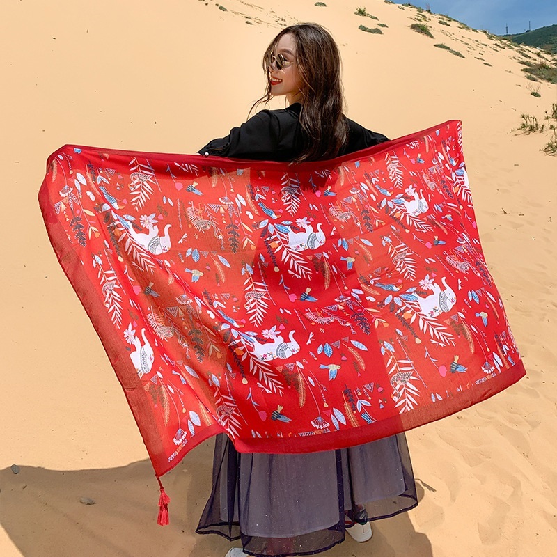 Desert Sun Protection Cotton L - Linen Dress Wrap ulasan dan harga