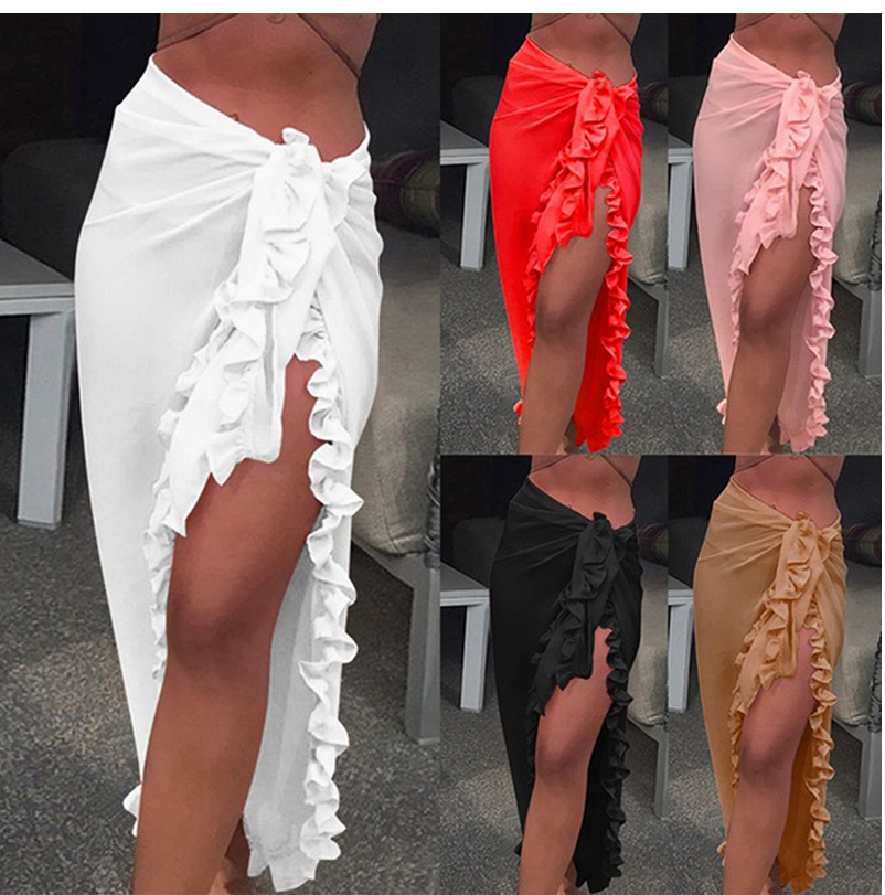 5 Colors Ruffle Sarong for Wom - Cover Up Kaftan ulasan dan harga