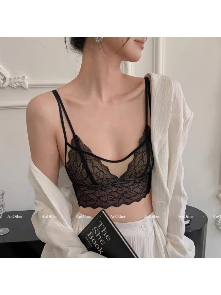 Sexy Lace Bralette No Underwir - Bralette Triangle Set ulasan dan harga