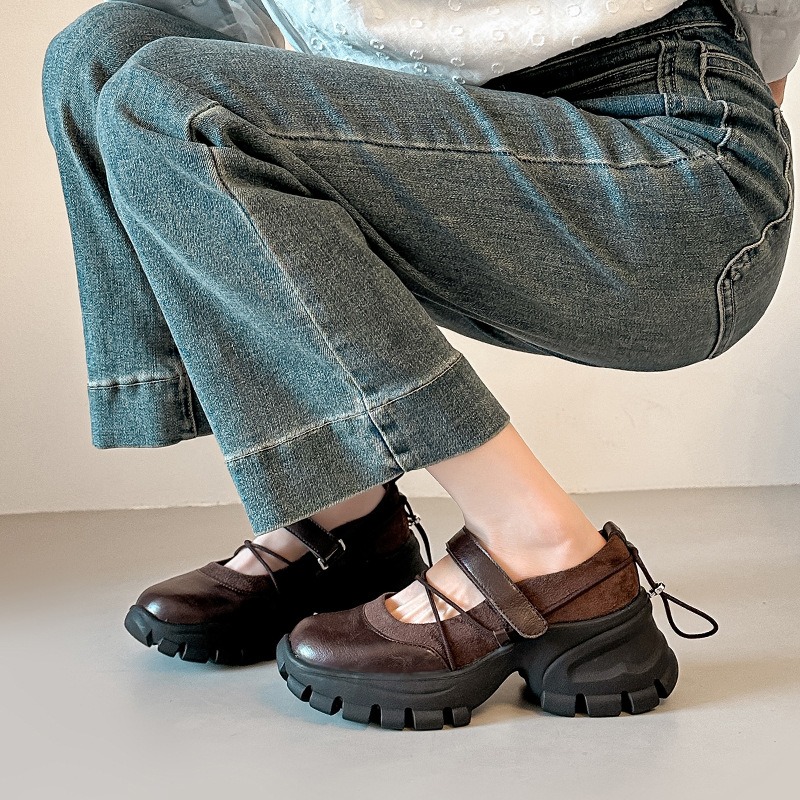 New Retro Ballet Mary Jane Sho - Wedge Espadrille Women ulasan dan harga