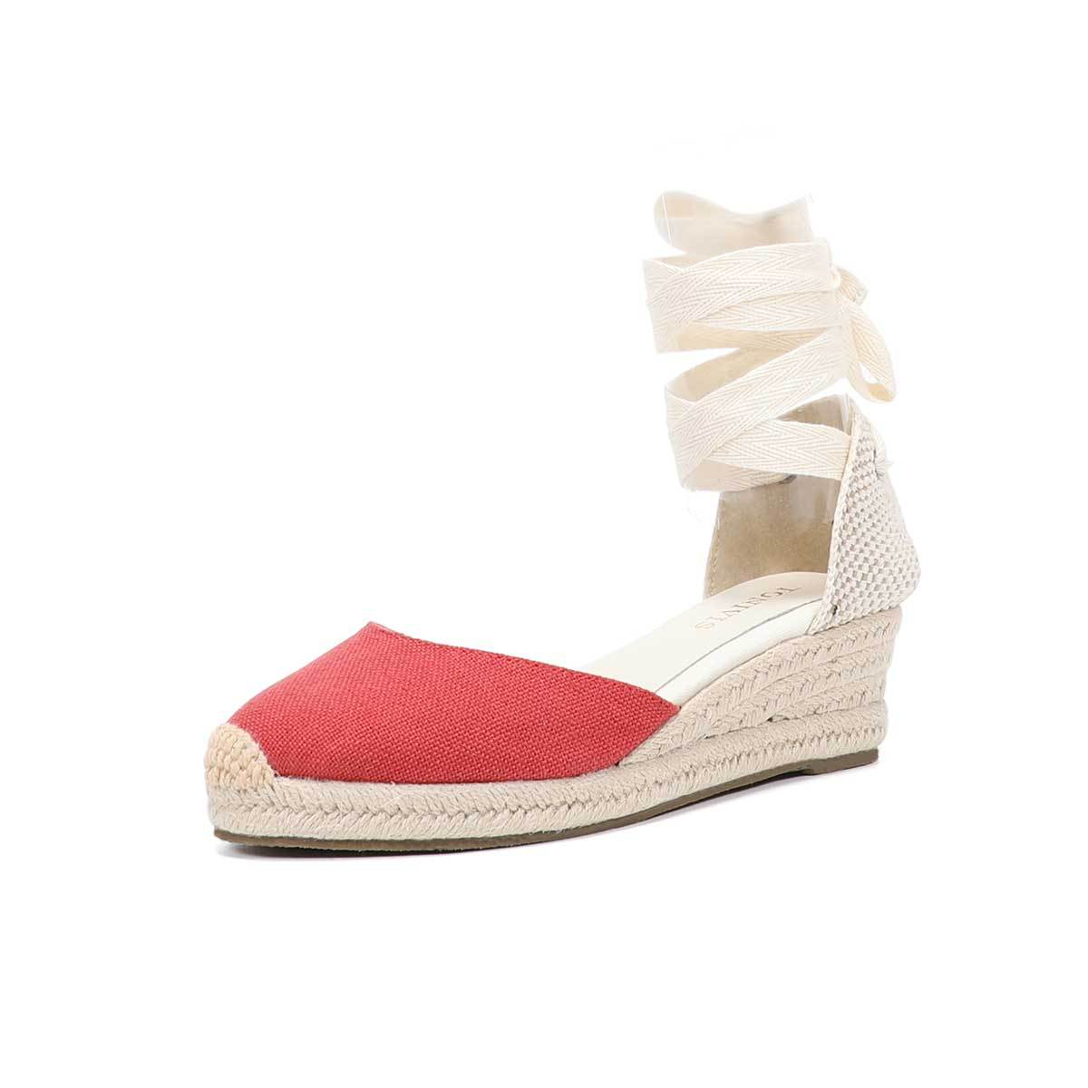 Women Wedge Espadrilles Lace U - Wedge Espadrille Women ulasan dan harga