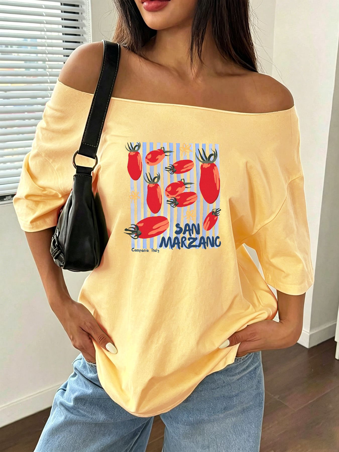 100% Cotton Plus Size San Marz - Blouse Off Shoulder ulasan dan harga