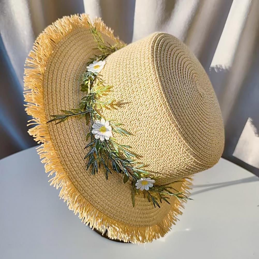 Sun Hat Wide Brim Floppy Straw - Hat Floppy Wide ulasan dan harga