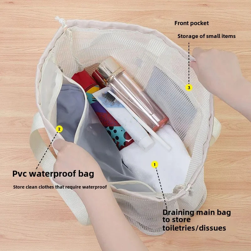 Large Capacity Beach Bag Drain - Tote Bag Beach ulasan dan harga
