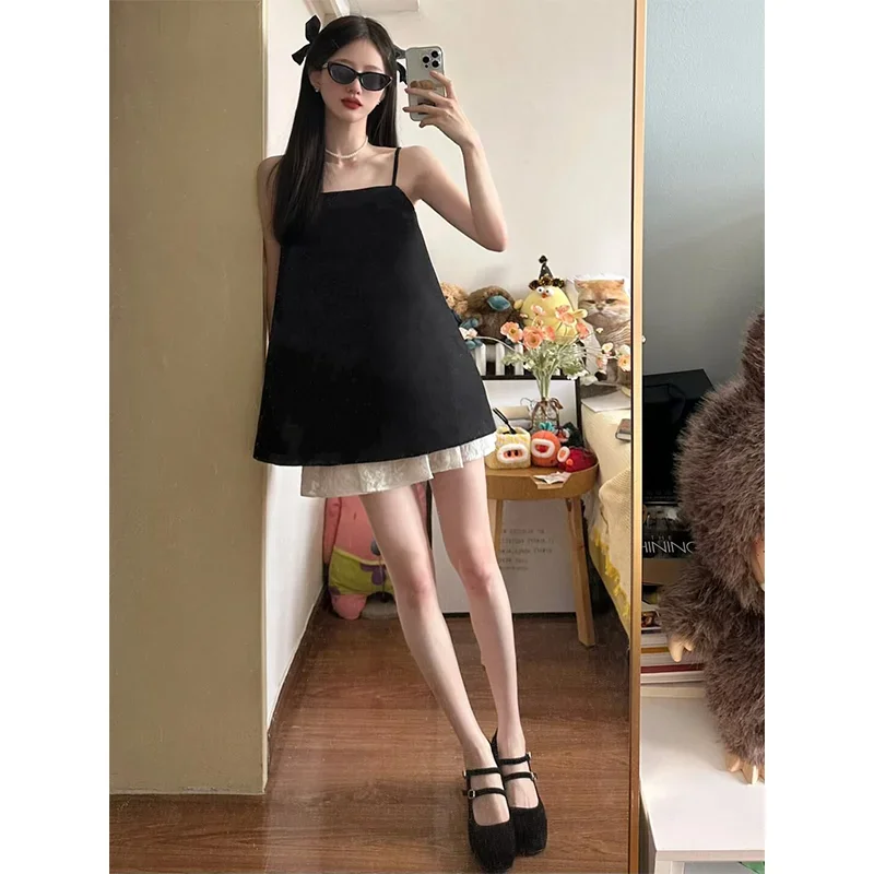 Color Contrast Chic Girl 2pc S - Crop Top Crochet ulasan dan harga