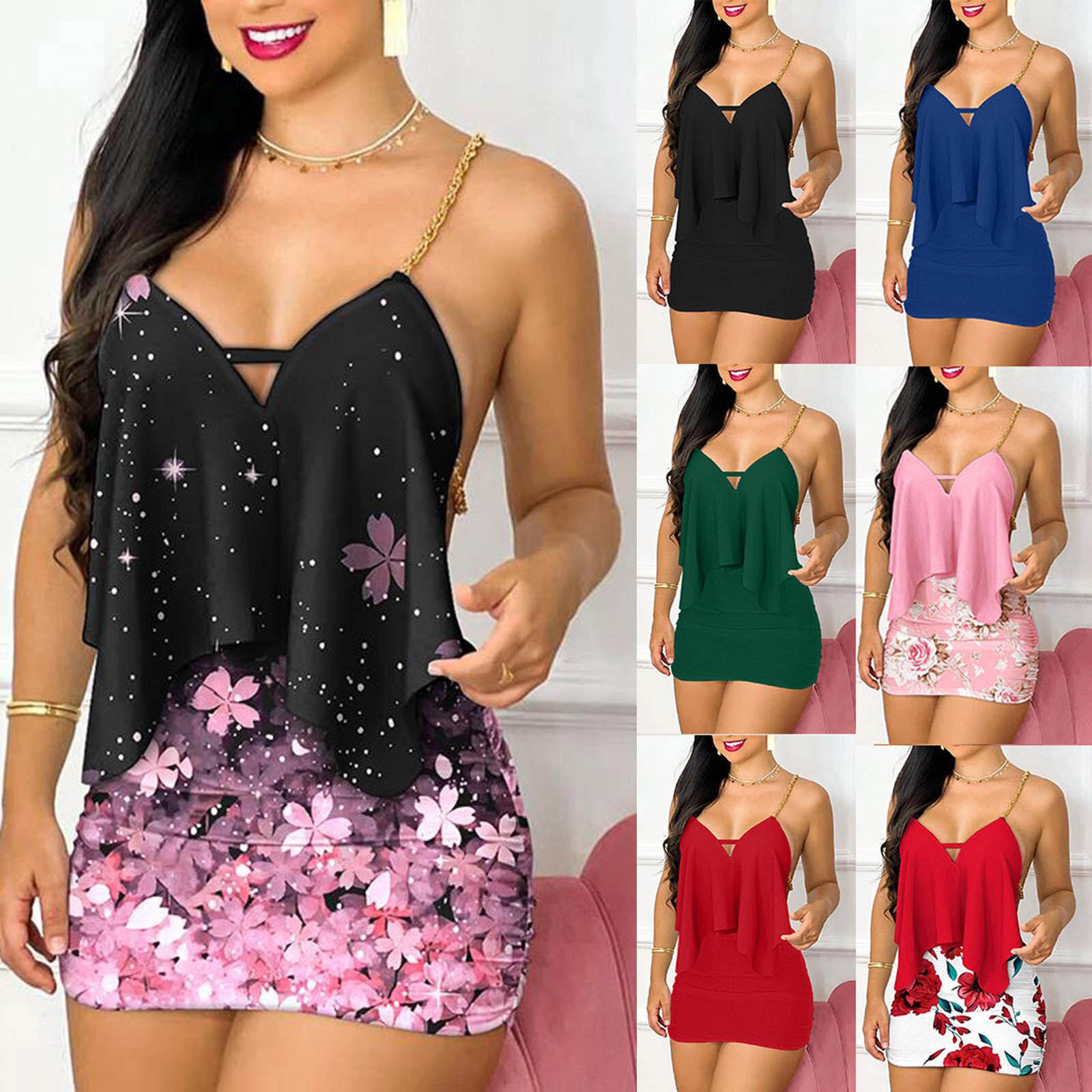 Womens Dresses Summer Fashion  - Maxi Dress Halter ulasan dan harga