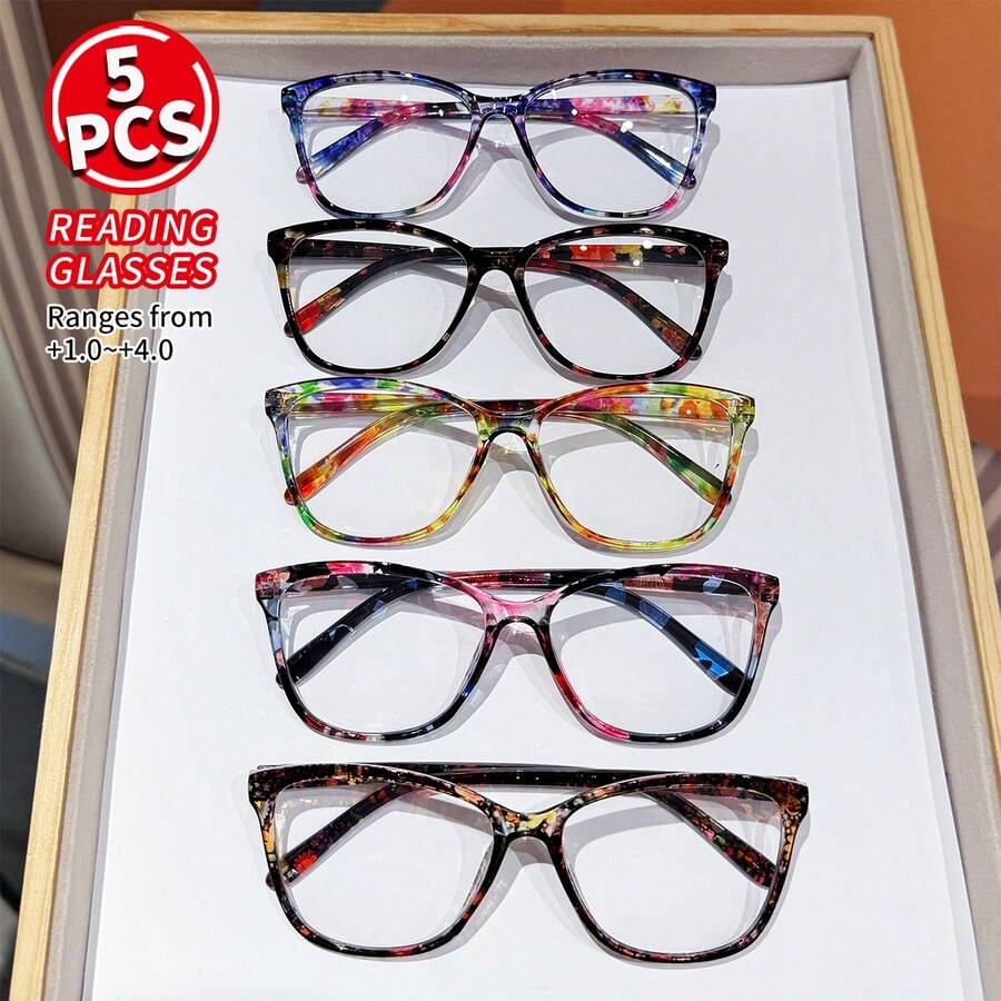 5 Pairs Women Fashion Reading  - Sunglasses Cat Eye ulasan dan harga