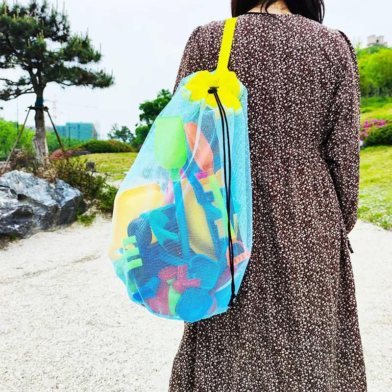 Large Capacity Portable Mesh B - Tote Bag Beach ulasan dan harga
