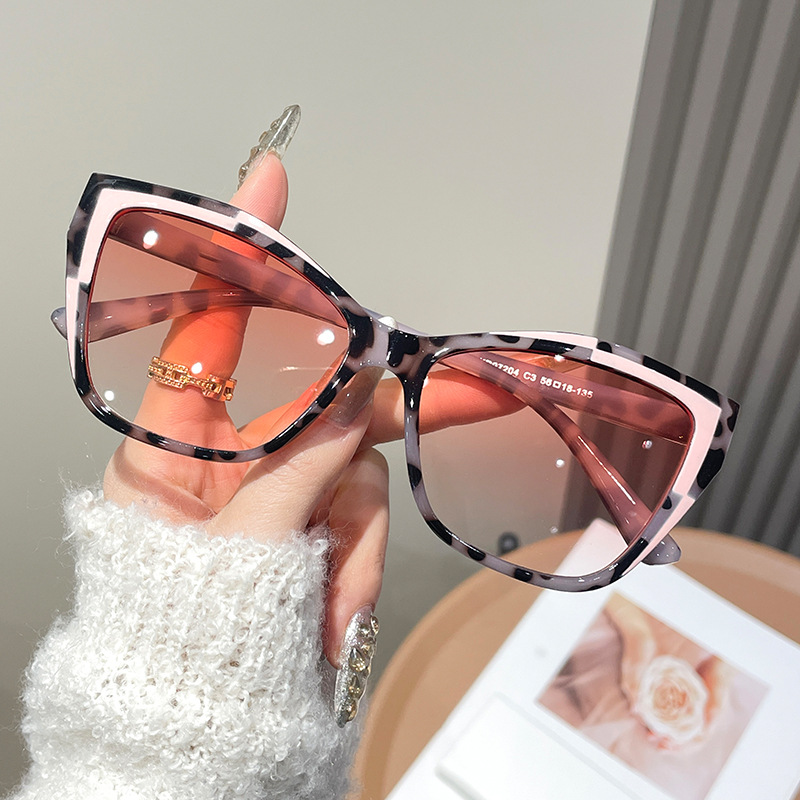 Women Color Block Cat Eye Eyeg - Sunglasses Cat Eye ulasan dan harga