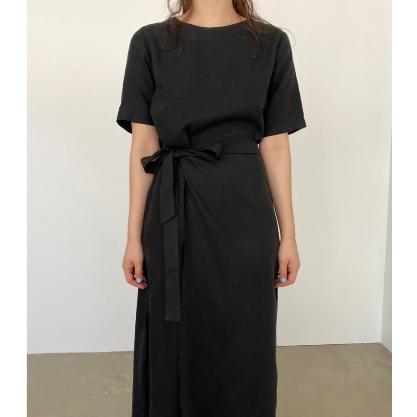 Elegant Cotton Linen Wrap Dres - Linen Dress Wrap ulasan dan harga