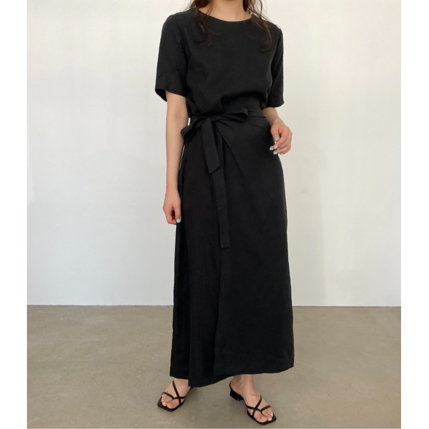 Elegant Cotton Linen Wrap Dres - Linen Dress Wrap ulasan dan harga