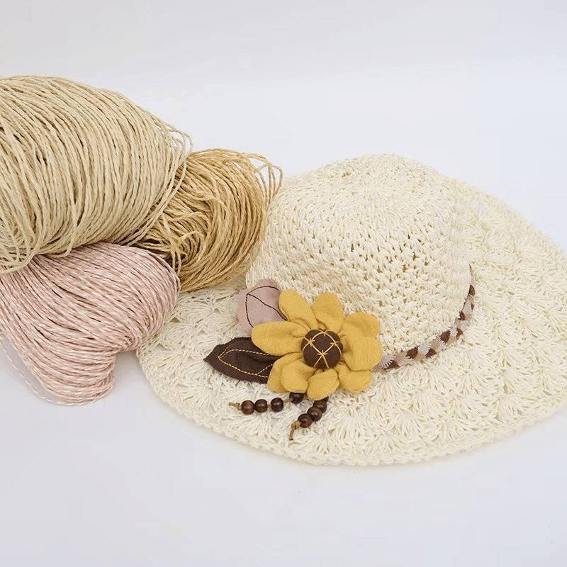 200g 2ply Cotton Raffia Yarn f - Crochet Bag Raffia ulasan dan harga