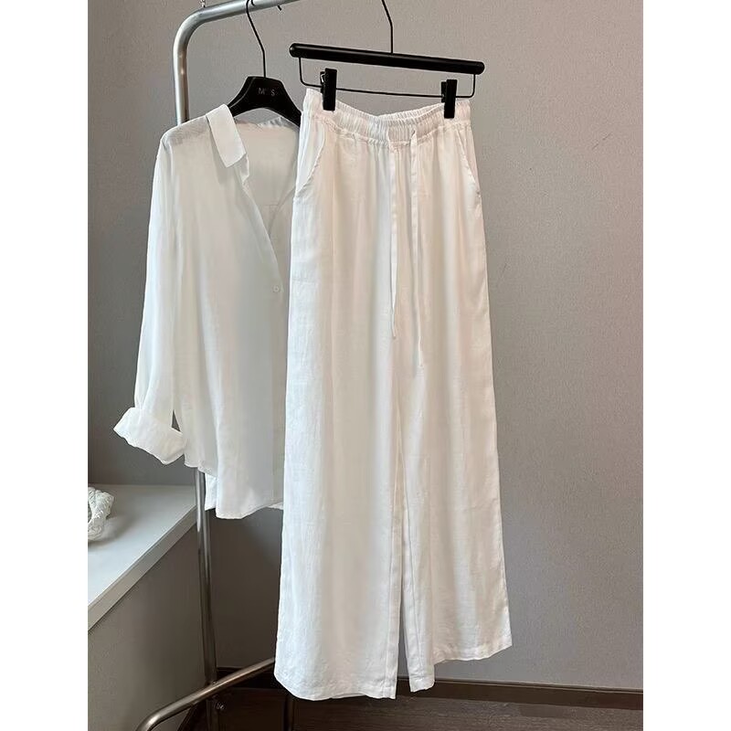 Korean White Cotton Linen Wide - Linen Pant Wide ulasan dan harga