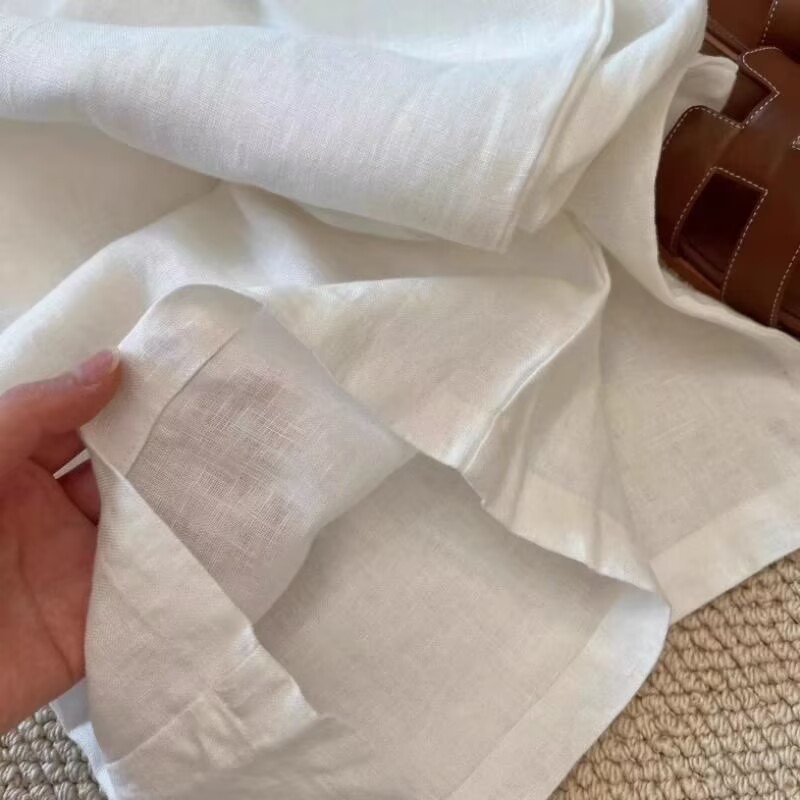 Korean White Cotton Linen Wide - Linen Pant Wide ulasan dan harga