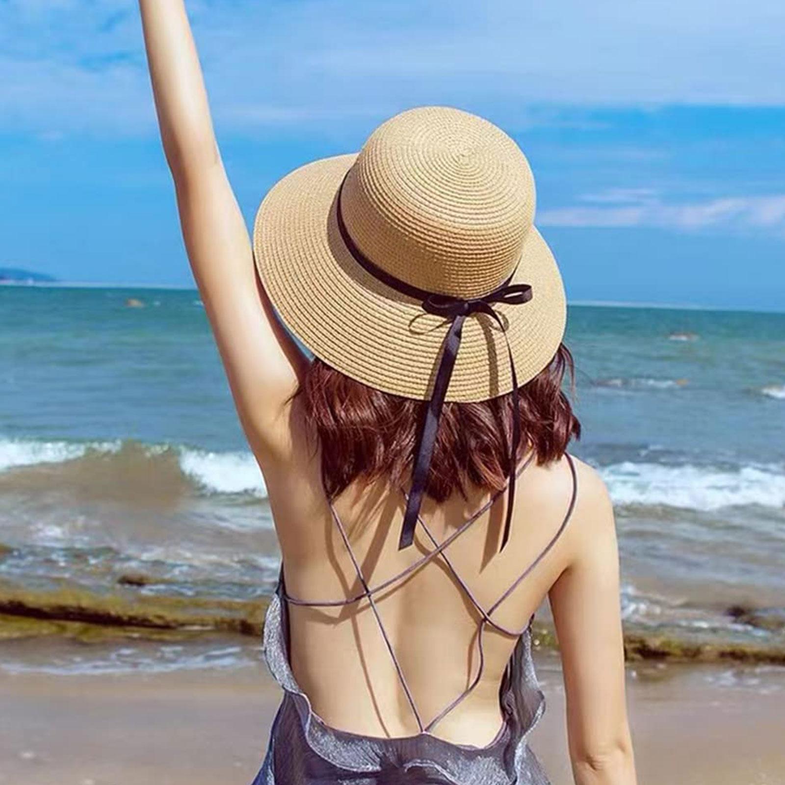 Summer Straw Hat Big Wide Brim - Hat Floppy Wide ulasan dan harga
