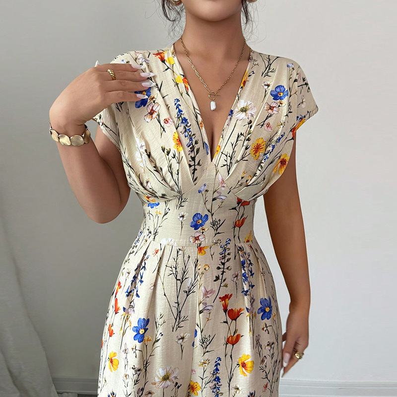 Women's Summer Elegant Short S - Romper Floral Print ulasan dan harga