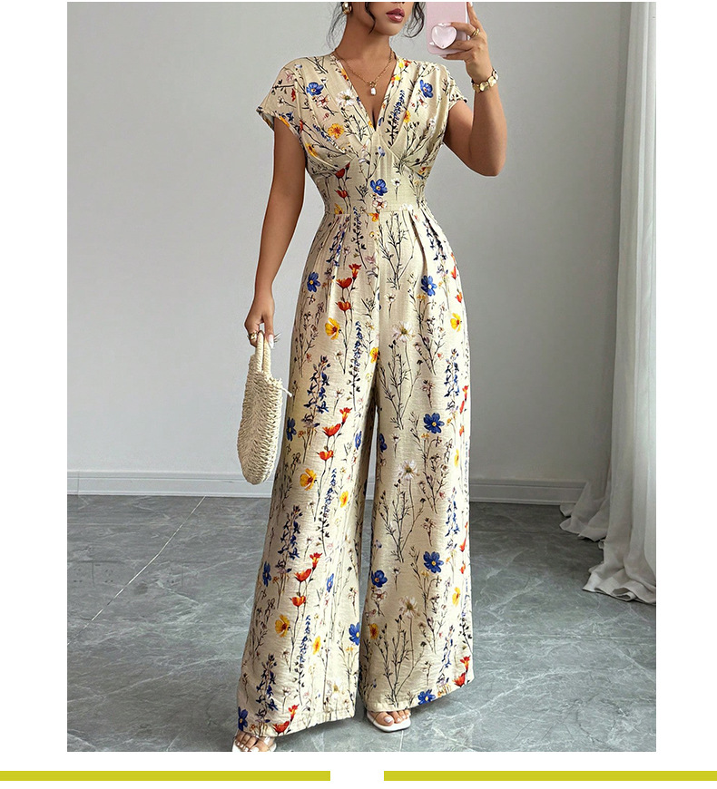 Women's Summer Elegant Short S - Romper Floral Print ulasan dan harga