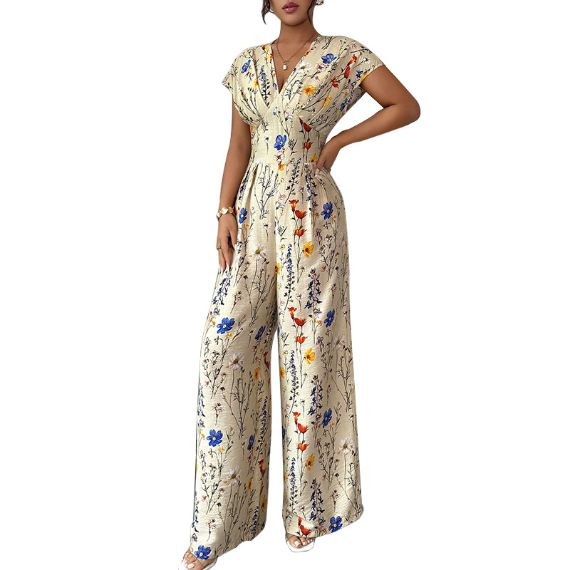 Women's Summer Elegant Short S - Romper Floral Print ulasan dan harga