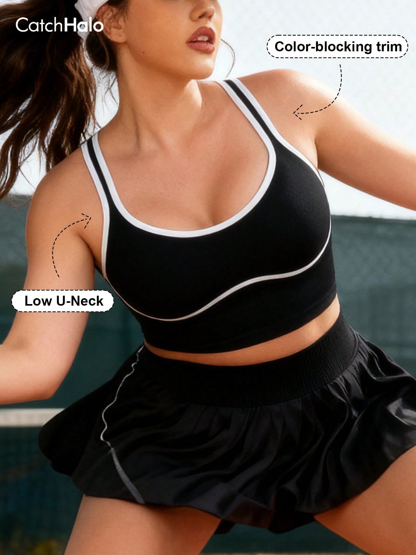 Women Plus Size Seamless Brale - Crop Top Crochet ulasan dan harga