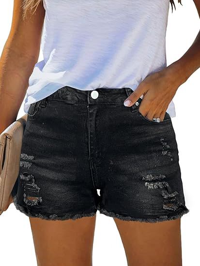 Casual Vintage Denim Shorts Hi - Shorts Denim Frayed ulasan dan harga
