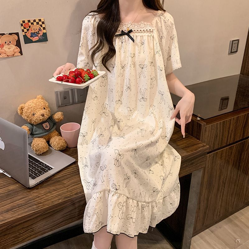 Plus Size Princess Style NIght - Romper Floral Print ulasan dan harga