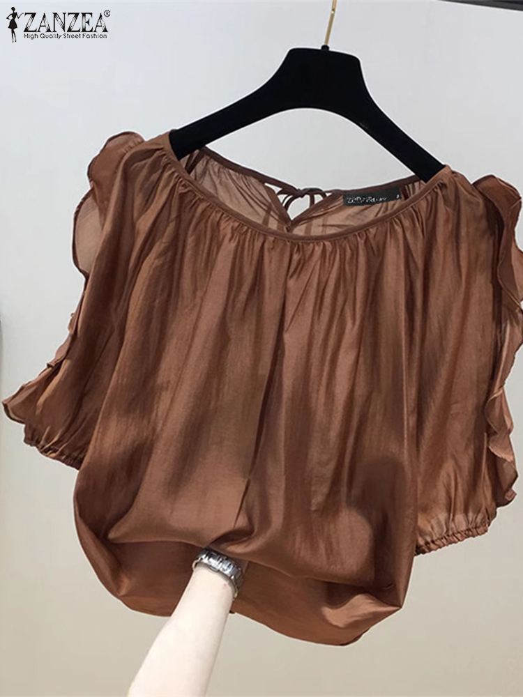 ZANZEA Fashion Cold Off Should - Blouse Off Shoulder ulasan dan harga