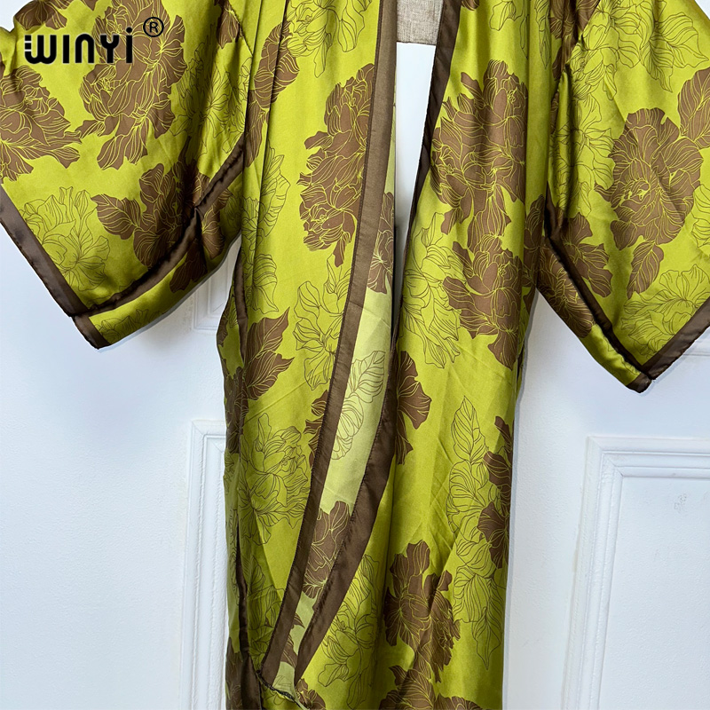 WINYI Africa boho print Kimono - Cover Up Kaftan ulasan dan harga