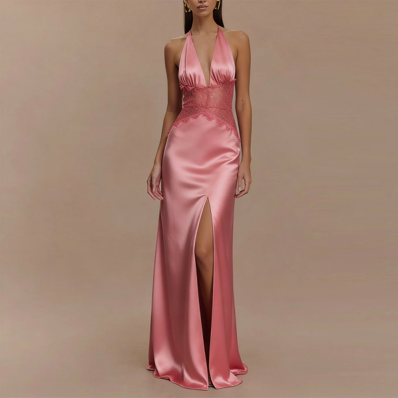 Sexy Backless Halter Maxi Dres - Maxi Dress Halter ulasan dan harga