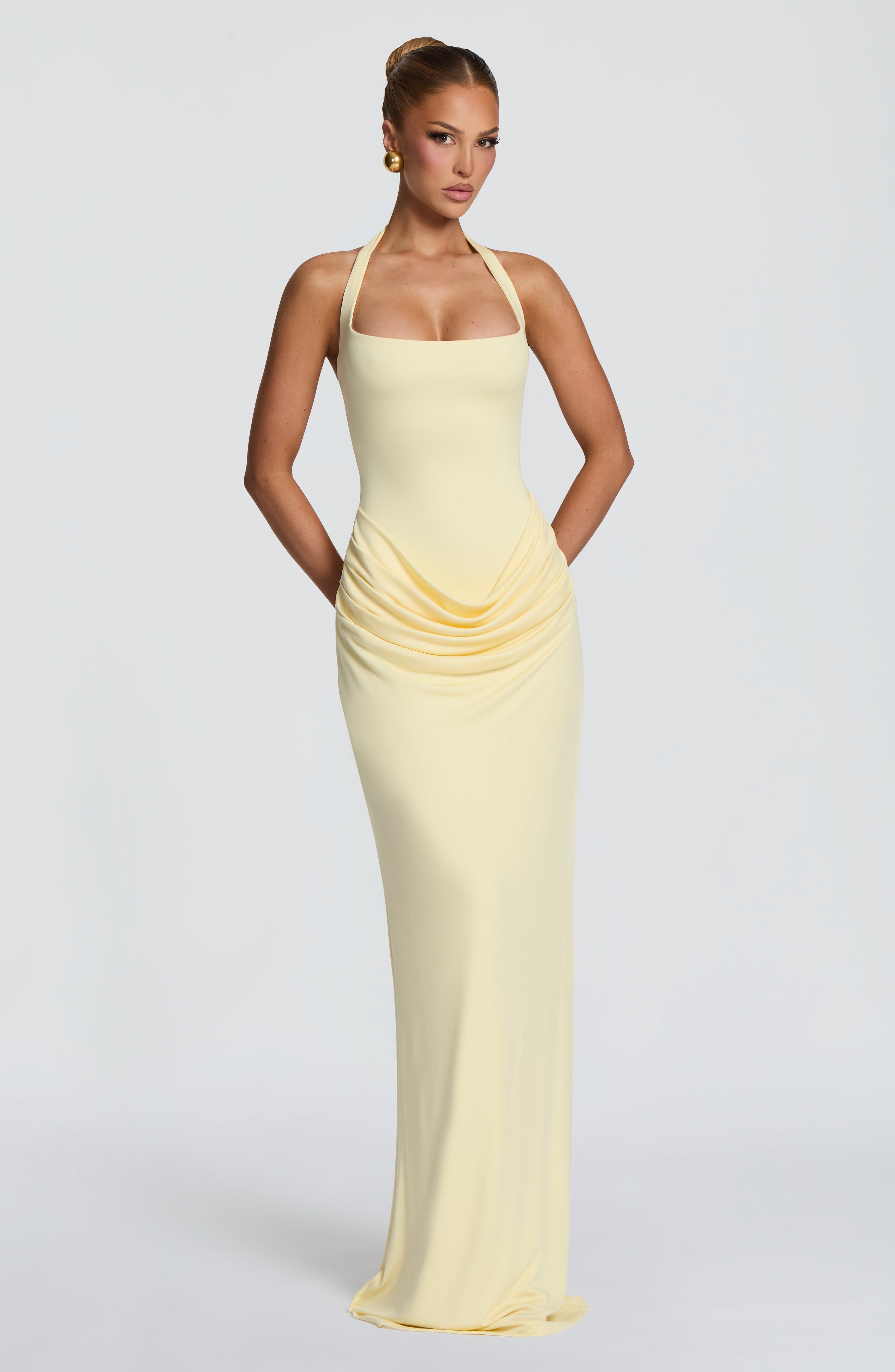 Halter Square Neck Maxi Dress  - Maxi Dress Halter ulasan dan harga