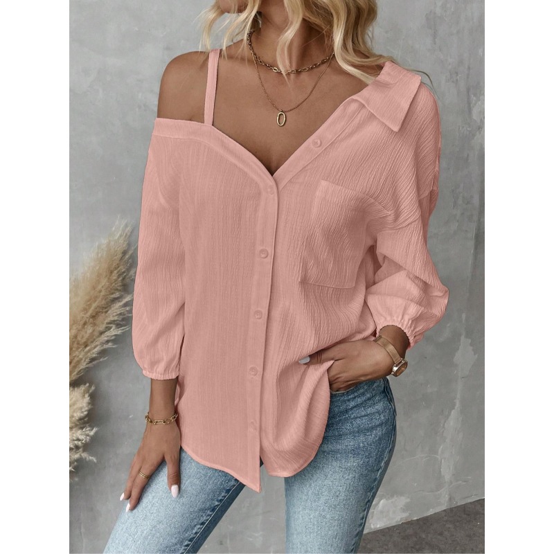 Plus Size1XL-5XL Women Blouses - Blouse Off Shoulder ulasan dan harga
