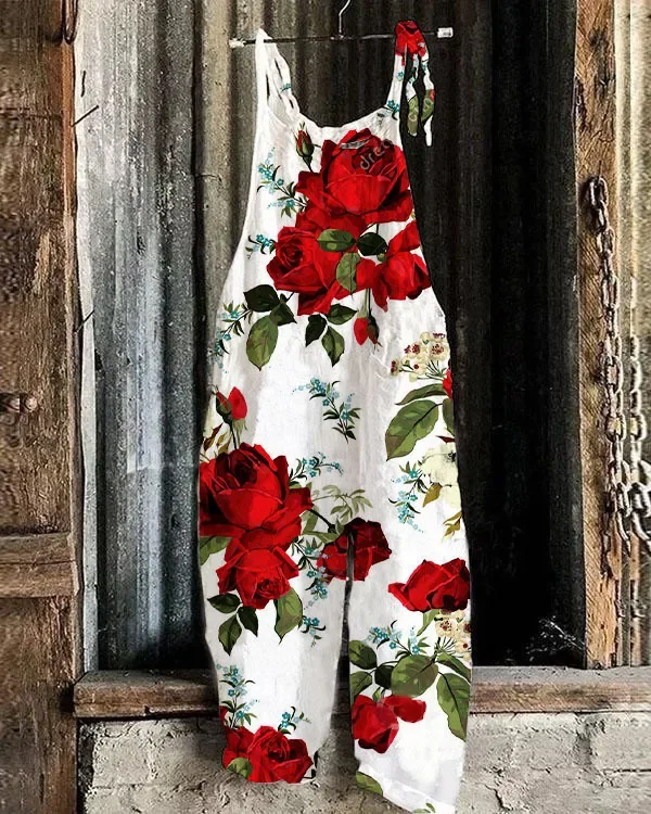 Women Jumpsuits Overalls Sleev - Romper Floral Print ulasan dan harga