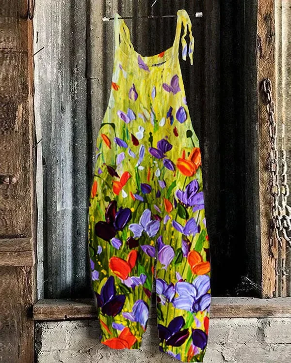 Women Jumpsuits Overalls Sleev - Romper Floral Print ulasan dan harga